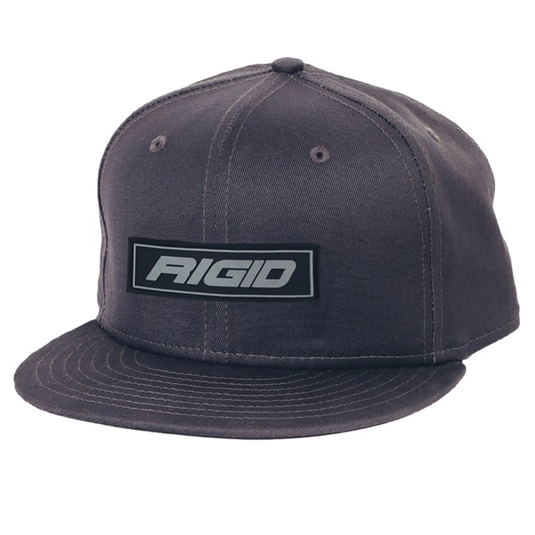 1032 New Era Flat Bill Hat Grey With Grey Logo Patch, Snapback