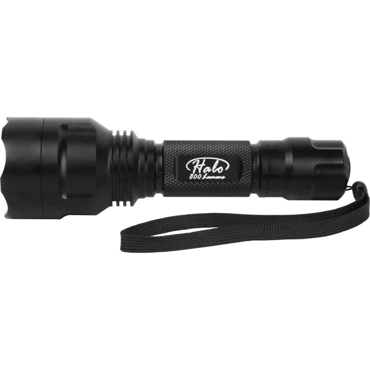 Halo 800 Lumen LED Flashlight Torch Includes: Rechargeable Battery