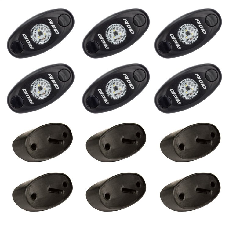 400263 A-Series LED Universal Rock Light Kit, High Power Red, Set Of 6