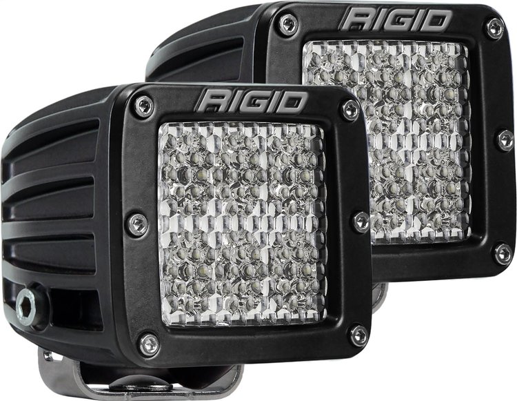502513 D-Series PRO LED Light, Flood Diffused, Surface Mount, Black Housing, Pair