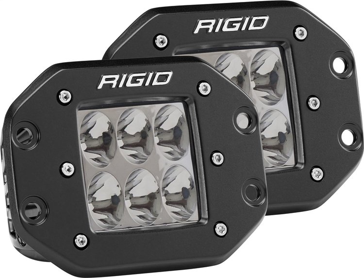 512313 D-Series PRO LED Light, Driving Optic, Flush Mount, Black Housing, Pair
