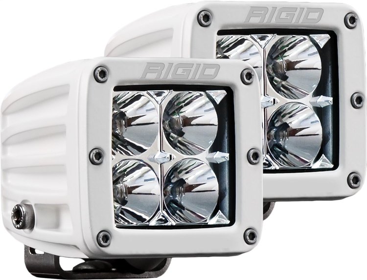 602113 D-Series PRO LED Light, Flood Optic, Surface Mount, White Housing, Pair