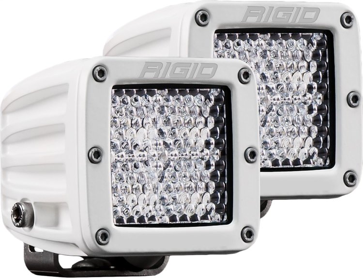 602513 D-Series PRO Light, Flood Diffused, Surface Mount, White Housing, Pair