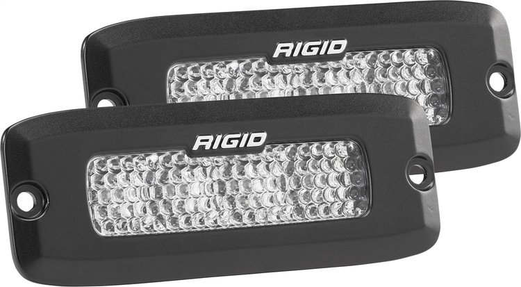 925513 SR-Q Series PRO, Flood Diffused, Flush Mount, Black Housing, Pair