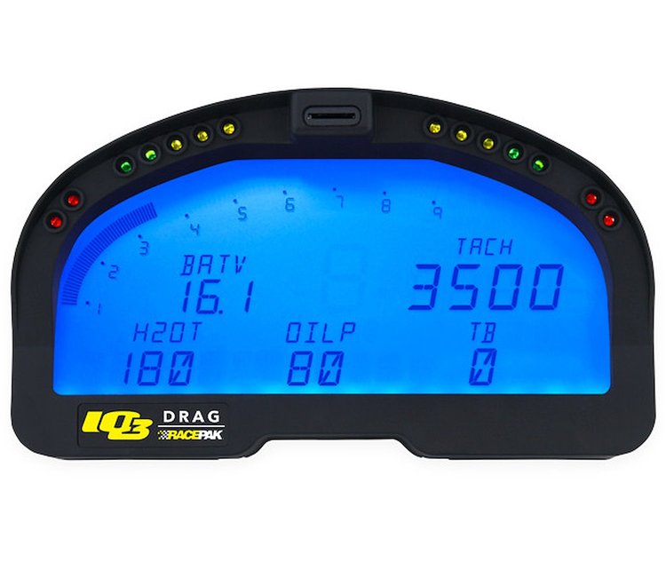 250-DS-IQ3D Drag Logger Dash w/Programmable Display & Built-In Data Logging
