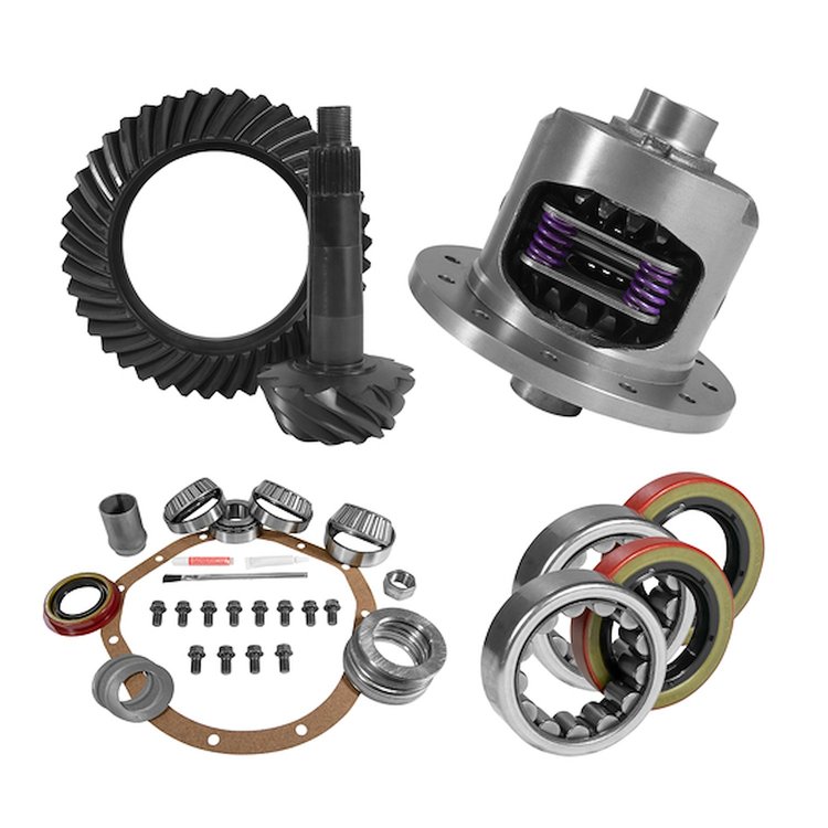 USA Standard 10689 8.875 in. GM 12T 4.11 Rear Ring & Pinion Install Kit, 30Spl Posi, Axle Bearings