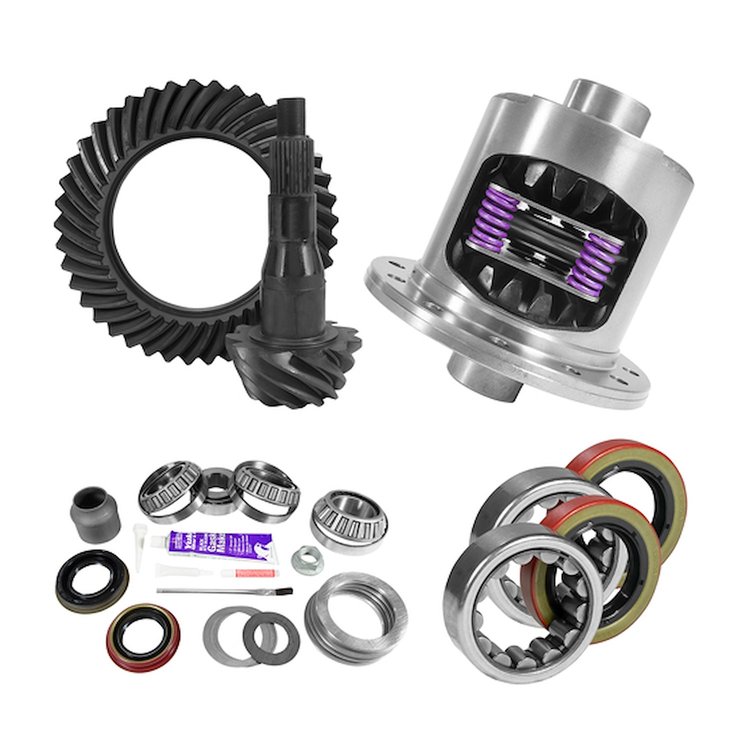 USA Standard 10802 9.75 in. Ford 3.55 Rear Ring & Pinion Install Kit, 34Spl Posi, Axle Bearings
