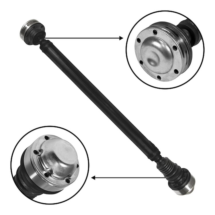 USA Standard 44633 Front Driveshaft Grand Cherokee/Commander, 34 in. Flange To Flange Compressed
