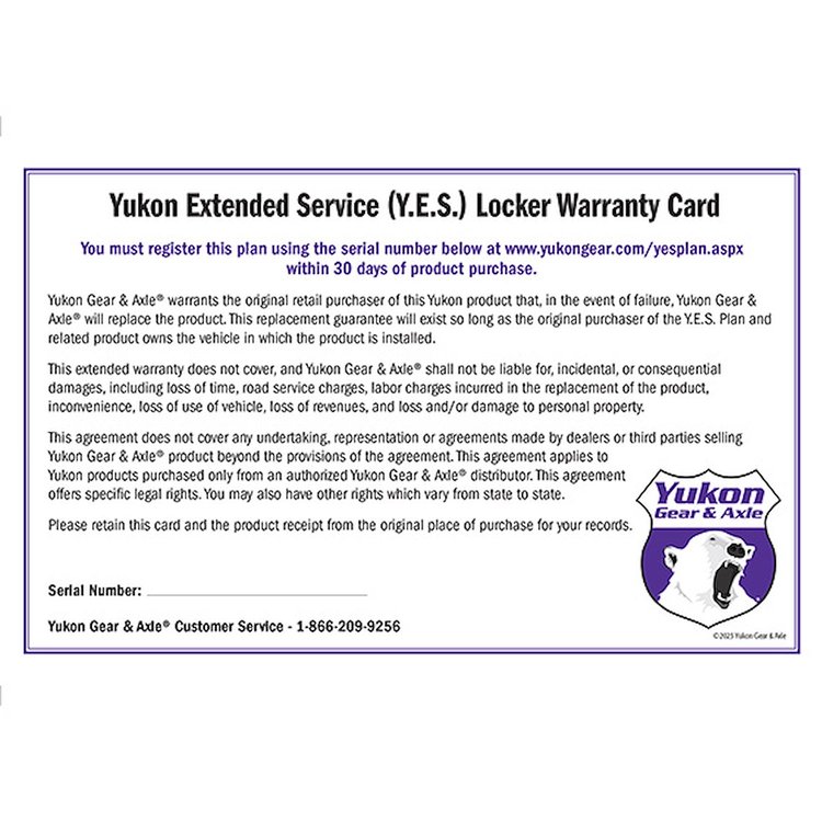 Extended Service Plan For Grizzly & Zip Locker