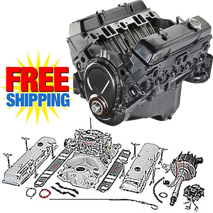 GM Goodwrench 350 Engine Components Package 1 w/ Edelbrock Intake, Carb