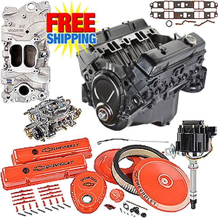 GM Goodwrench 350 Engine Components Package 7 w/ Edelbrock Intake & Carb