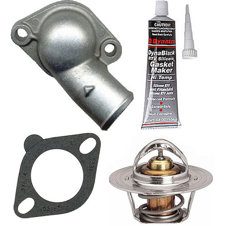 Cast Aluminum Thermostat Housing Kit Small and Big Block Chevy V8 Includes: