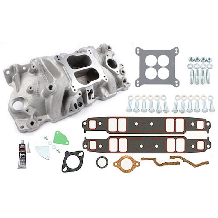 Aluminum Intake Manifold Kit ZZ 350 HO & Small Block Chevy through 1986 Includes:
