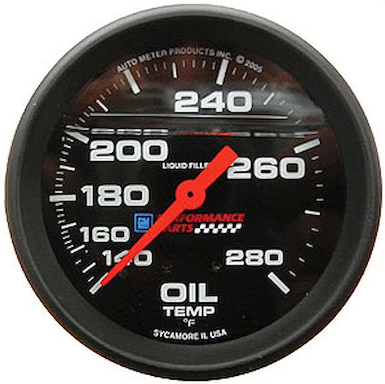 Liquid-Filled Oil Temperature Gauge 2-5/8"