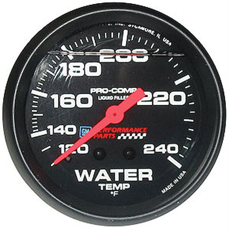 Liquid-Filled Water Temperature Gauge 2-5/8"