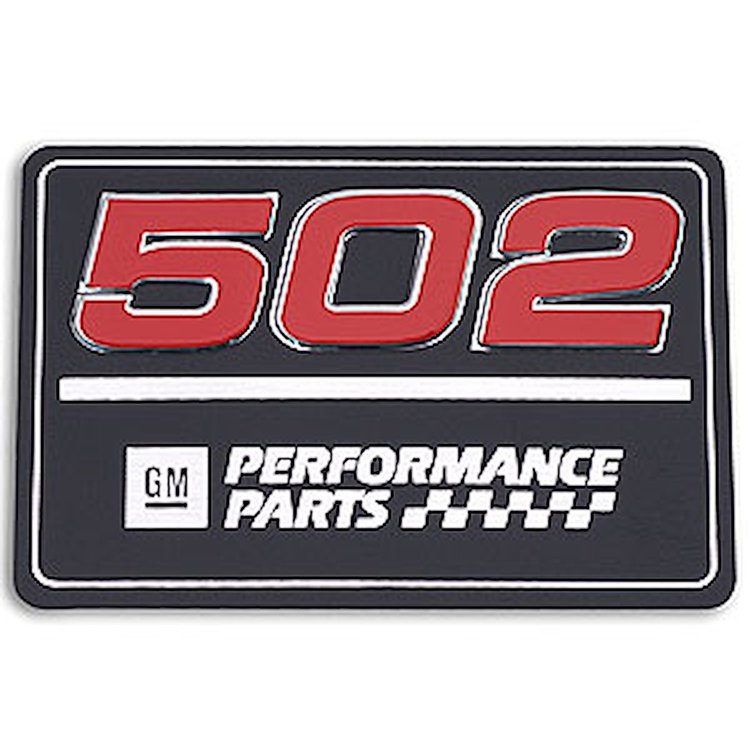 Valve Cover Decal " 502 GM Performance Parts"