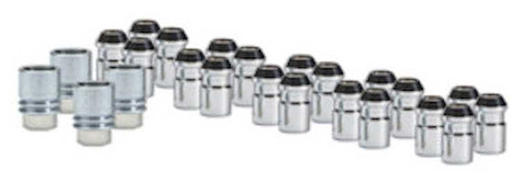 Wheel Lug Nut and Lock Set, 14 mm x 1.500 [Chrome]