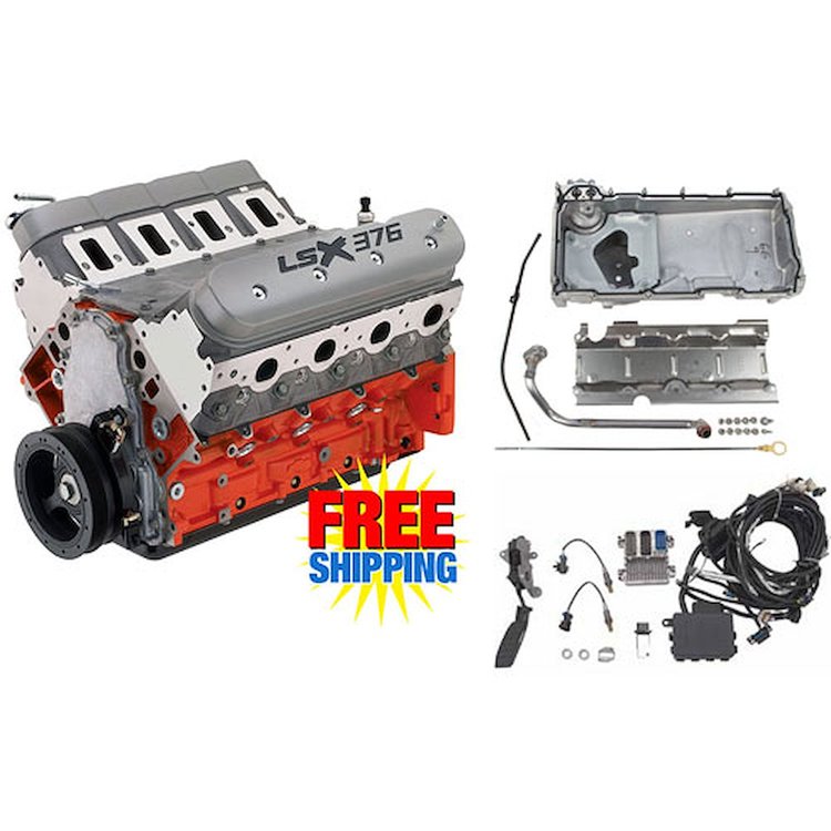LSX376-B8 376ci Engine Kit EFI with Muscle Car Oil Pan Kit