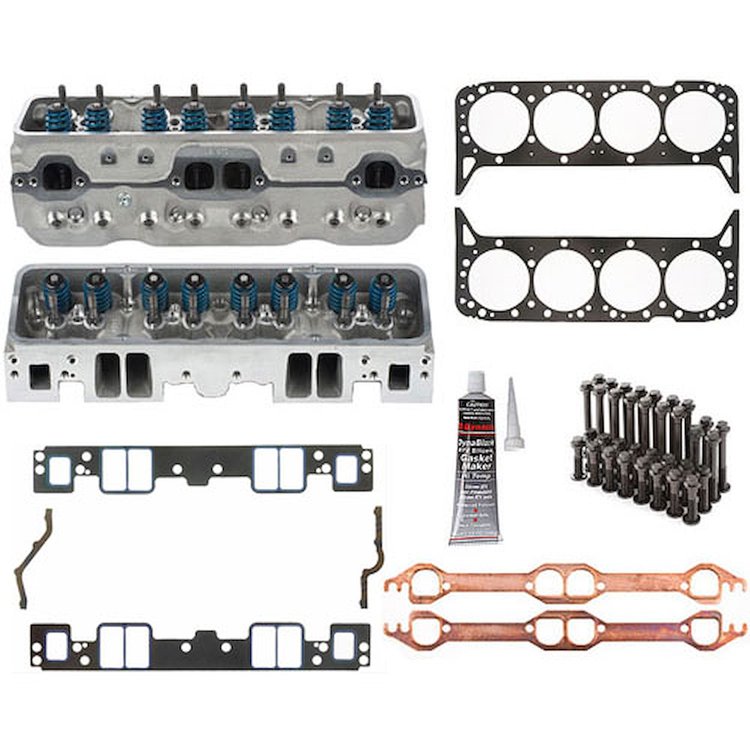 Small Block Chevy Fast Burn Aluminum Cylinder Head Kit