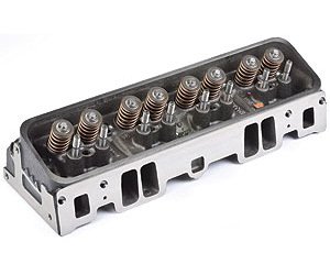 Bow Tie Small Port Cast Iron Vortec Cylinder Head, 185cc Intake Ports
