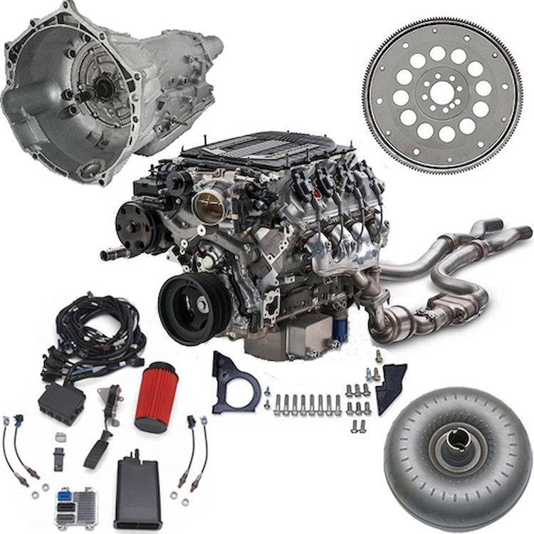 E-ROD LT4 Supercharged 6.2L Connect & Cruise Powertrain System with Supermatic 4L75-E Automatic Transmission