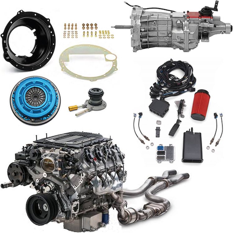 E-ROD LT4 Supercharged 6.2L Connect & Cruise Powertrain System with T56 Super Magnum Six-Speed Manual Transmission