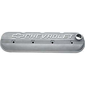 Tall LS Valve Cover with Chevrolet Logo in Natural Cast Finish