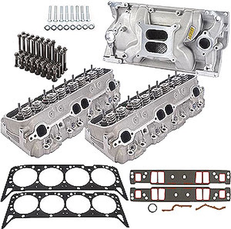 Large Port Cast Iron Vortec Cylinder Head Kit Includes: Pair of Cylinder Heads #809-25534446