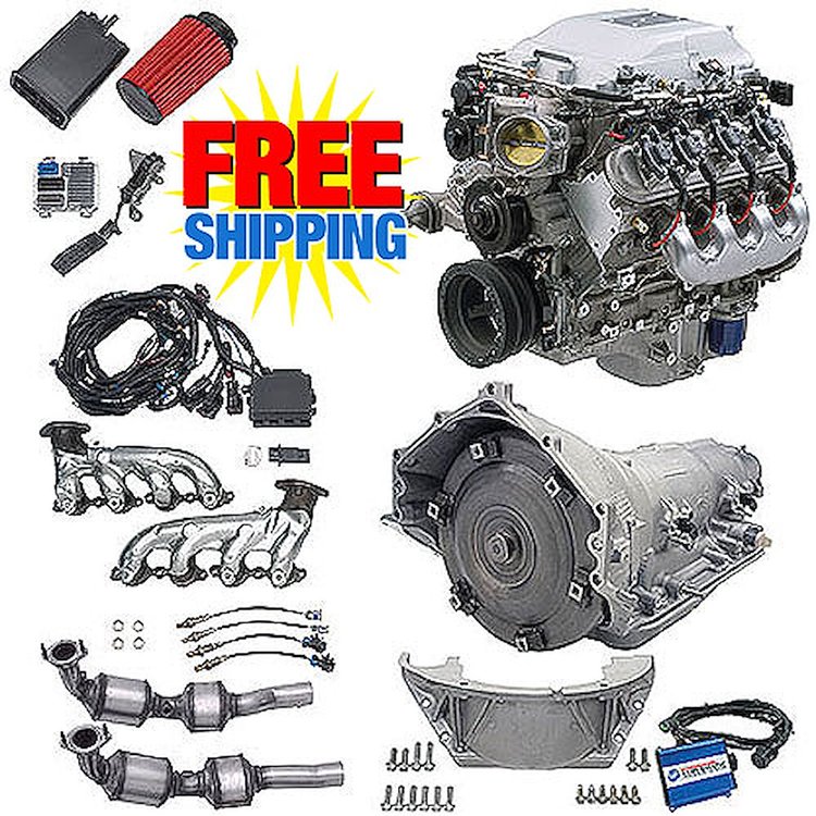 E-ROD LSA Supercharged 6.2L 376ci Engine 556 HP @ 6100 RPM