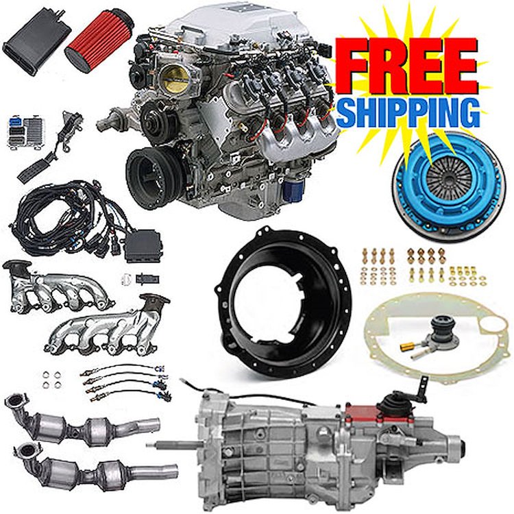 E-ROD LSA Supercharged 6.2L 376ci Engine 556 HP @ 6100 RPM