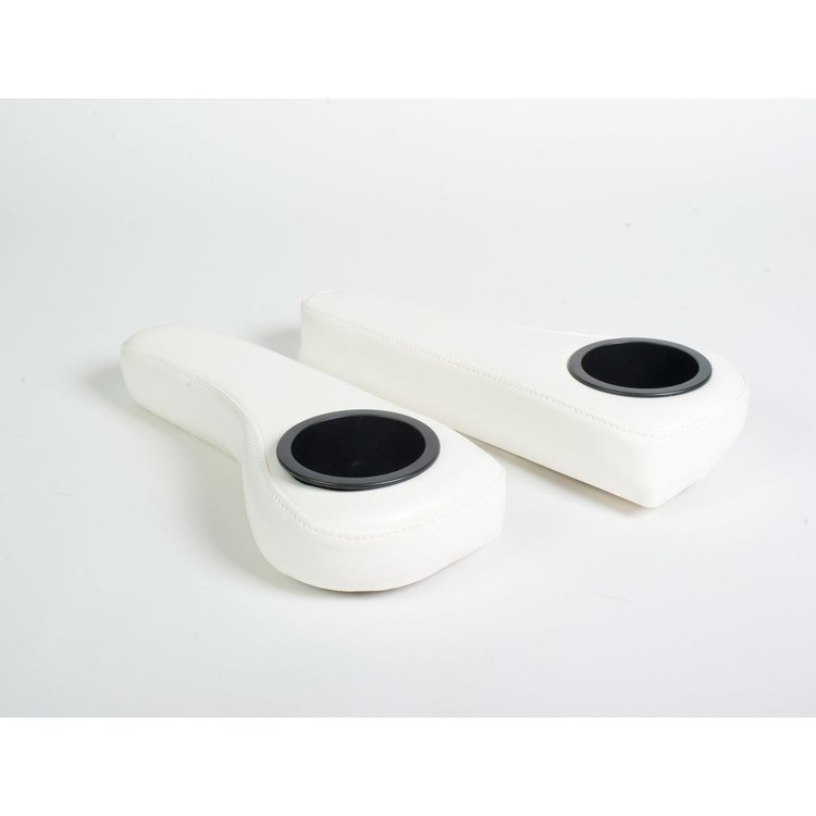 2n1 White Golf Cart Armrest Set