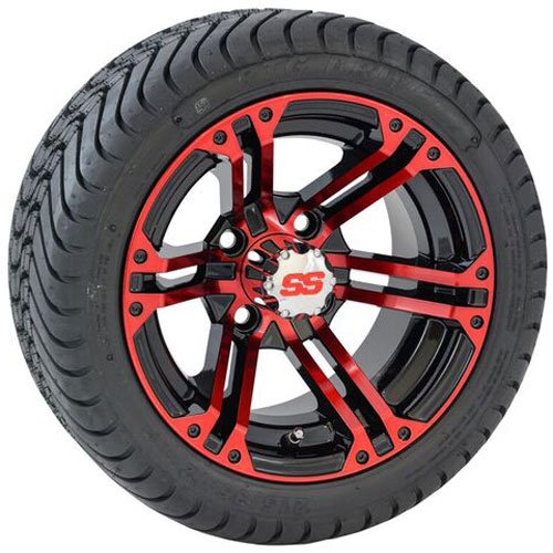 Drive Tire with Explorer Red Black Rim