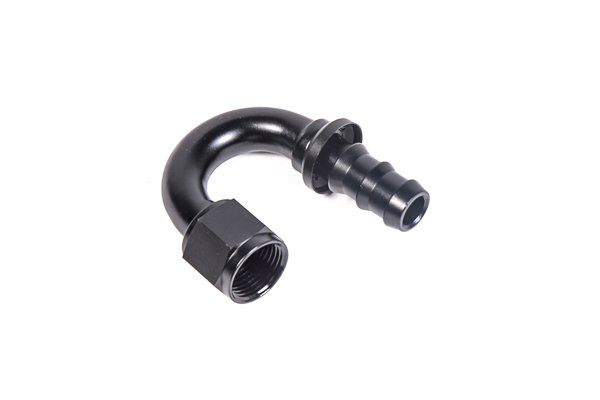 Pushlok Hose End, -10 AN 180-Degree