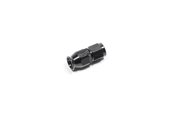 -6 AN Hose End, Straight, PTFE, Black
