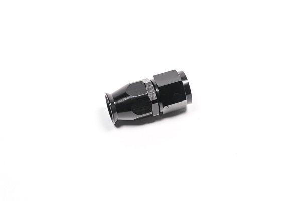 -8 AN Hose End, Straight, PTFE, Black