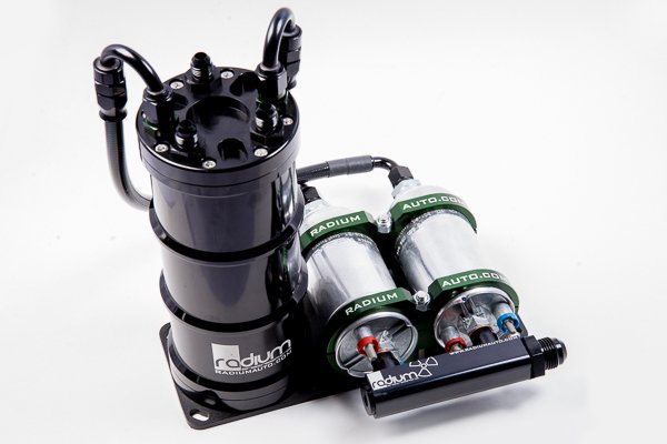 Fuel Surge Tank, Dual External Bosch 044 Vertical, Pumps Not Included