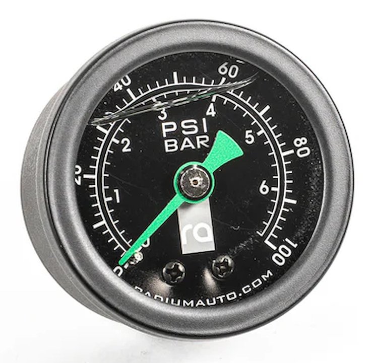 Fuel Pressure Gauge With -6 AN Inline Adapter