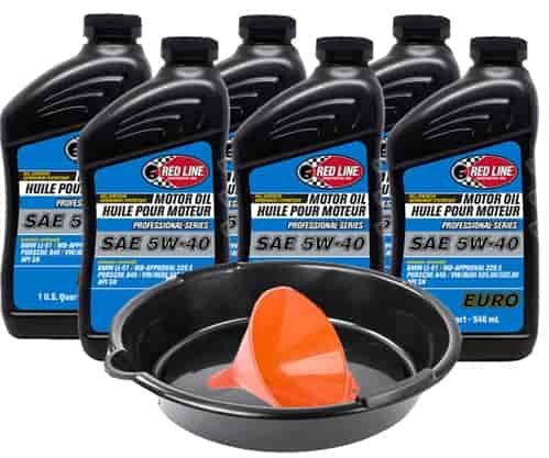 Professional Series Full Synthetic EURO Motor Oil 5W-40 Oil Change Kit