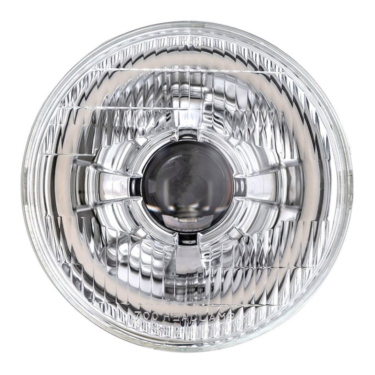 LED7-HDRSWB-C-OE-D LED Projector Headlight w/HDR Switchback Halo, 7 in., w/Original Glass [Chrome]