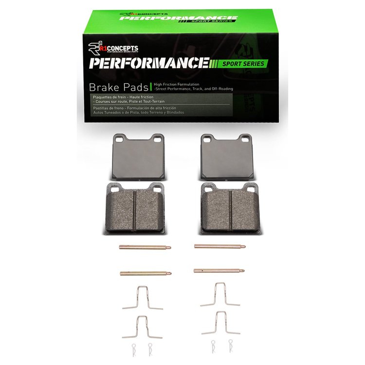 Performance Sport Brake Pads & Hardware Kit, 1967-1991 Mercedes-Benz, Position: Rear