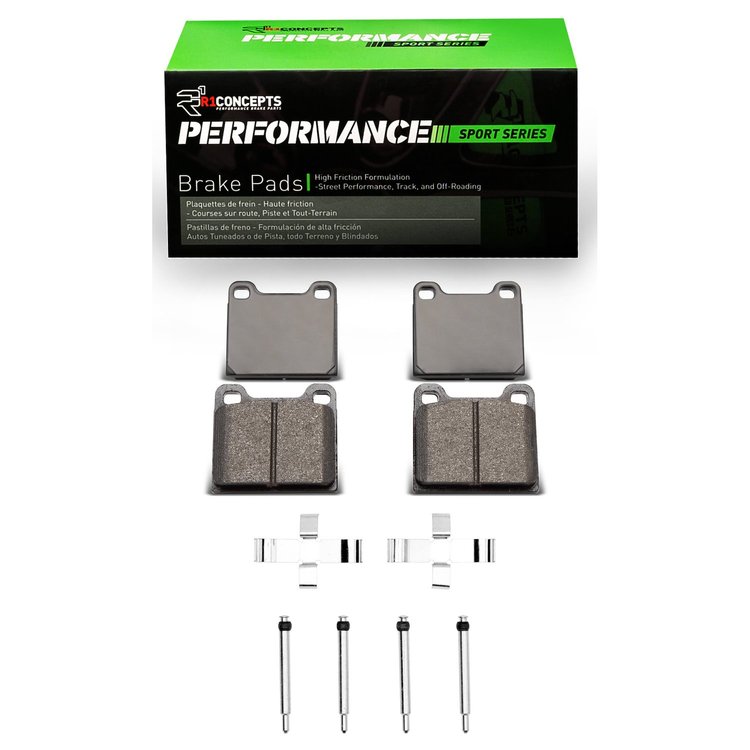 Performance Sport Brake Pads & Hardware Kit, 1961-1991 Fits Multiple Makes/Models, Position: Front & Rear