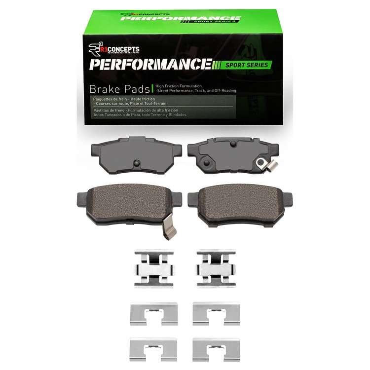 Performance Sport Brake Pads & Hardware Kit, 1985-1989 Acura/Honda, Position: Rear
