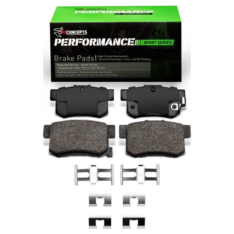 Performance Sport Brake Pads & Hardware Kit, Fits Select Fits Multiple Makes/Models, Position: Rear