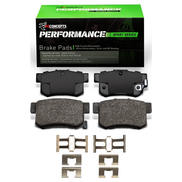 Performance Sport Brake Pads & Hardware Kit, 2000-2013 Fits Multiple Makes/Models, Position: Rear