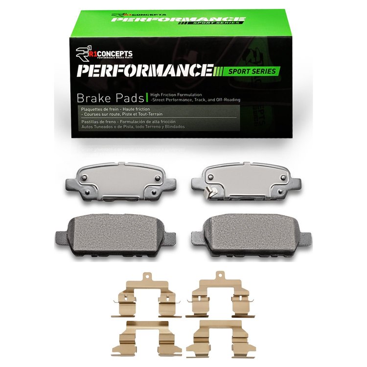 Performance Sport Brake Pads & Hardware Kit, 2008-2013 Infiniti/Nissan, Position: Rear