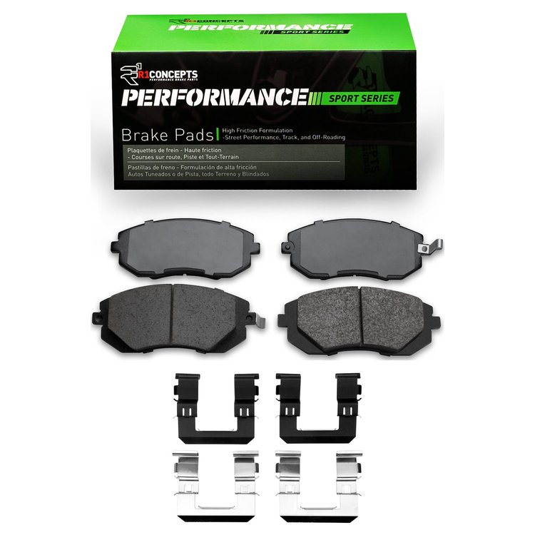 Performance Sport Brake Pads & Hardware Kit, 2002-2012 Fits Multiple Makes/Models, Position: Front