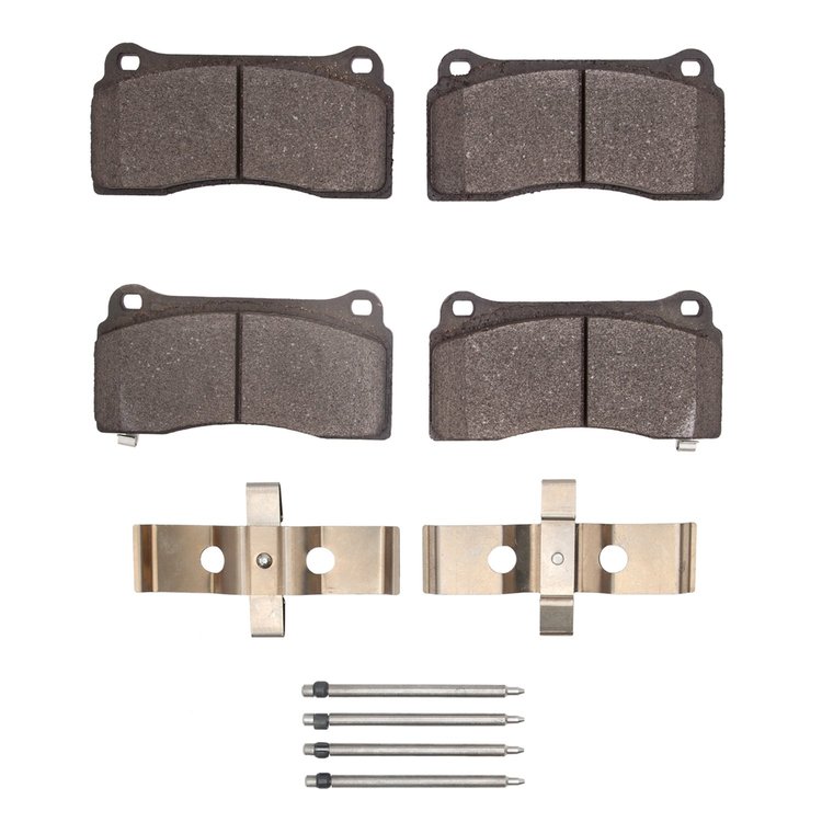 Performance Sport Brake Pads & Hardware Kit, 2003-2017 Mopar, Position: Front & Rear