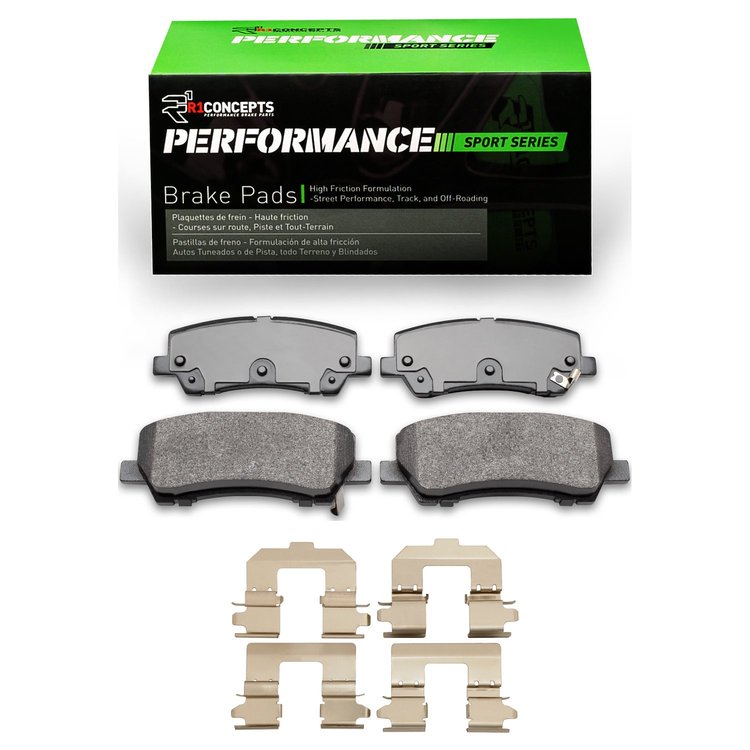 Performance Sport Brake Pads & Hardware Kit, 2015-2021 Ford/Lincoln/Mercury/Mazda, Position: Rear