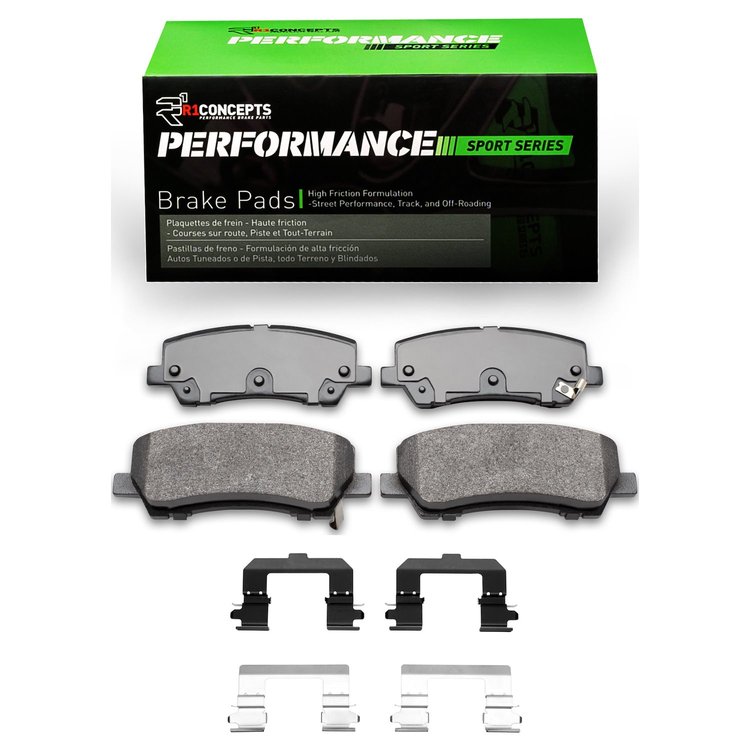 Performance Sport Brake Pads & Hardware Kit, Fits Select Ford/Lincoln/Mercury/Mazda, Position: Rear