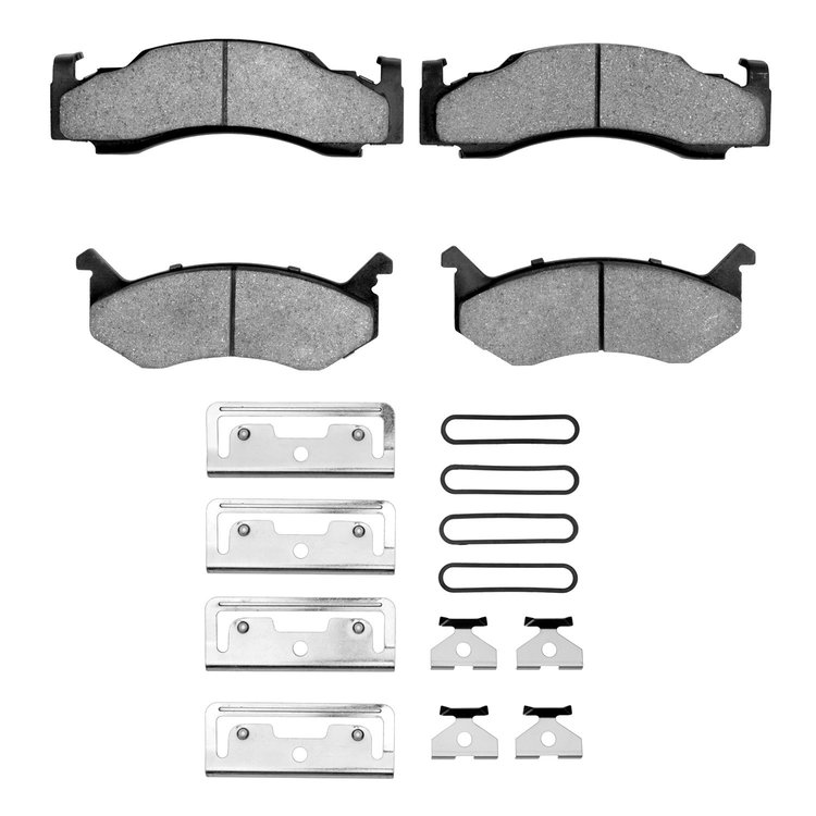 Super-Duty Brake Pads & Hardware Kit, 1973-1997 Mopar, Position: Front